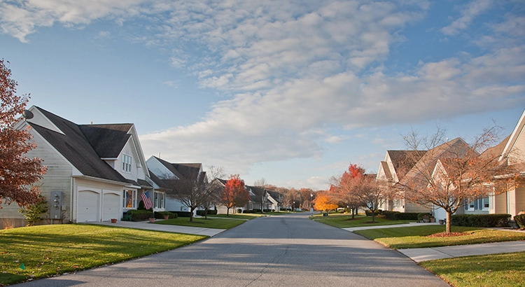 Houses in subdivision